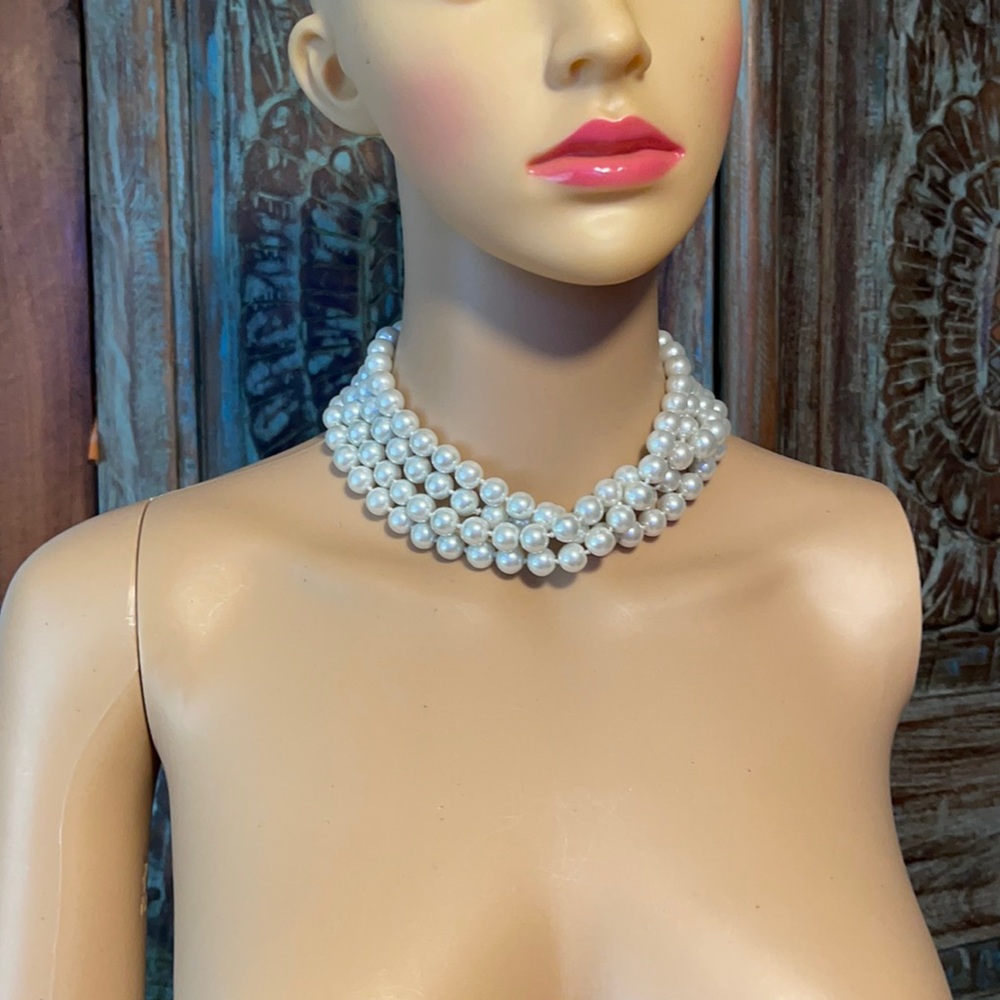 Long costume pearl necklace. 31 inches long. NWOT